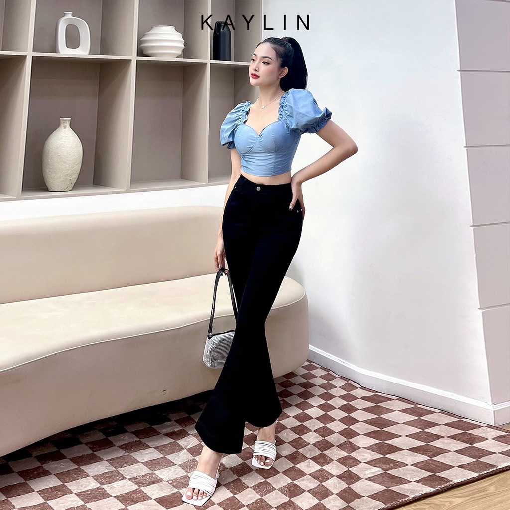 Áo Croptop cúp ngực tay phồng N1586 - KAYLIN