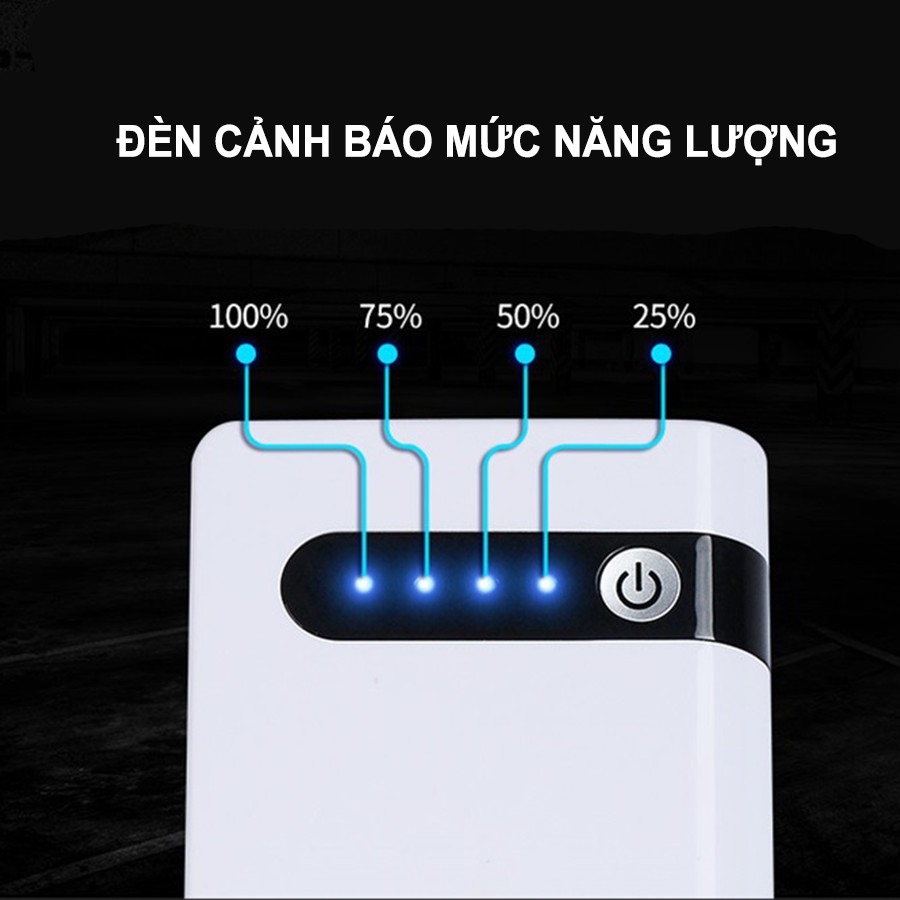 Bộ Kích Nổ Ô Tô Dung Lượng Lớn [20.000 mAh], Kết Hợp Sạc Dự Phòng Cho Thiết Bị Di Động Tự Ngắt Khi Đầy