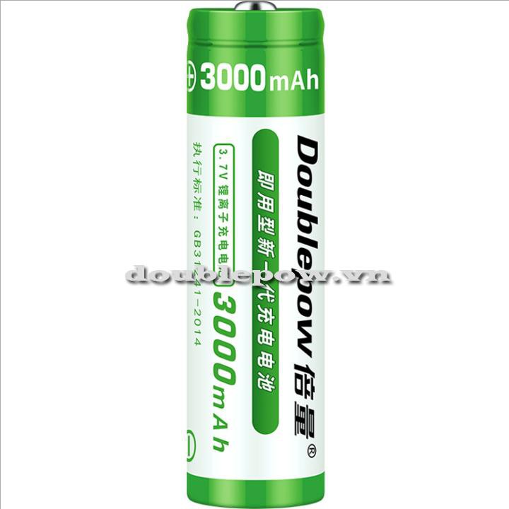 Cell pin sạc 18650 3.7V Doublepow dung lượng thực 3000mAh dùng cho sạc dự phòng, đóng pin các loại máy