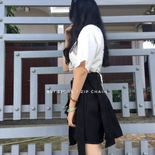 Quần váy ulzzang chain zip