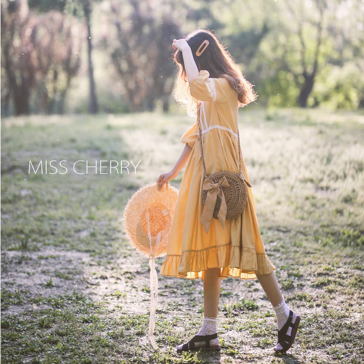 [NowShip - Giao Ngay] Túi Cói Boho Vintage Đeo Vai, Đeo Chéo Hình Tròn Dây Da Màu Nâu Be Trơn