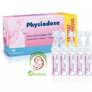 Nước muối sinh lý Physiodose Gilbert Pháp cho bé 40 ống 5 ml