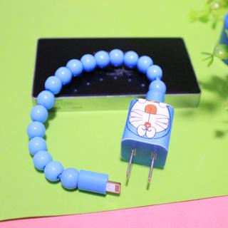 Hot Sale Solid Color Bead Bracelet Charger Micro USB 2.0 Data Sync Charging Cable For iPhone Android