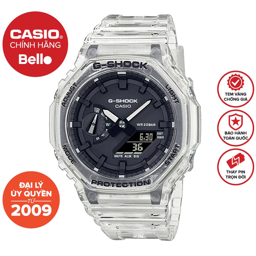 Đồng hồ Nam Dây Nhựa Casio G-Shock GA-2100SKE-7A chính hãng bảo hành 5 năm Pin trọn đời