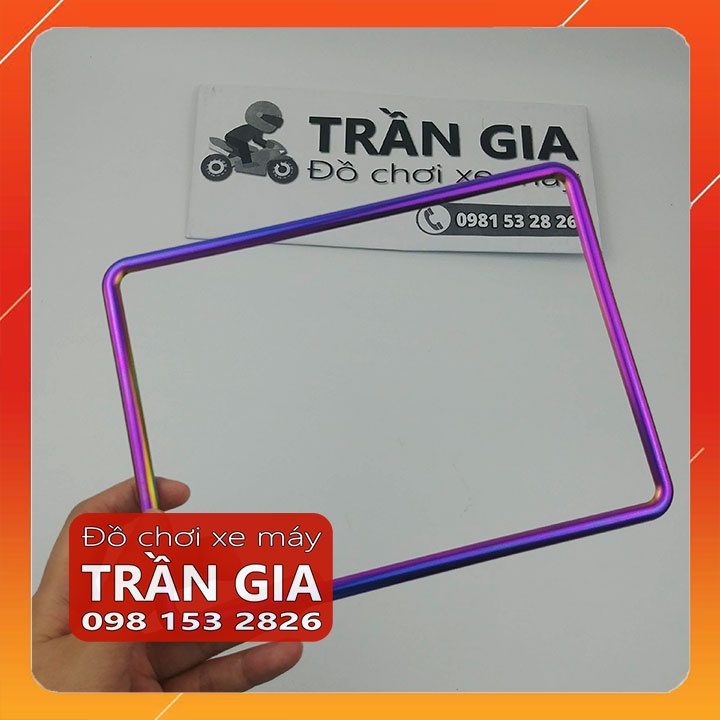 Viền khung biển số titan 7 màu xe sirius exciter taurus jupiter nouvo AB wave winner cub dream vario SH mode vision lead
