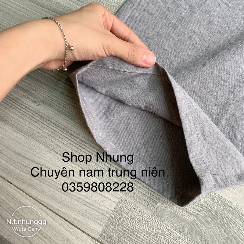 Quần short đũi nam trung niên ống suông đũng dài chất đẹp không nhăn không nhàu