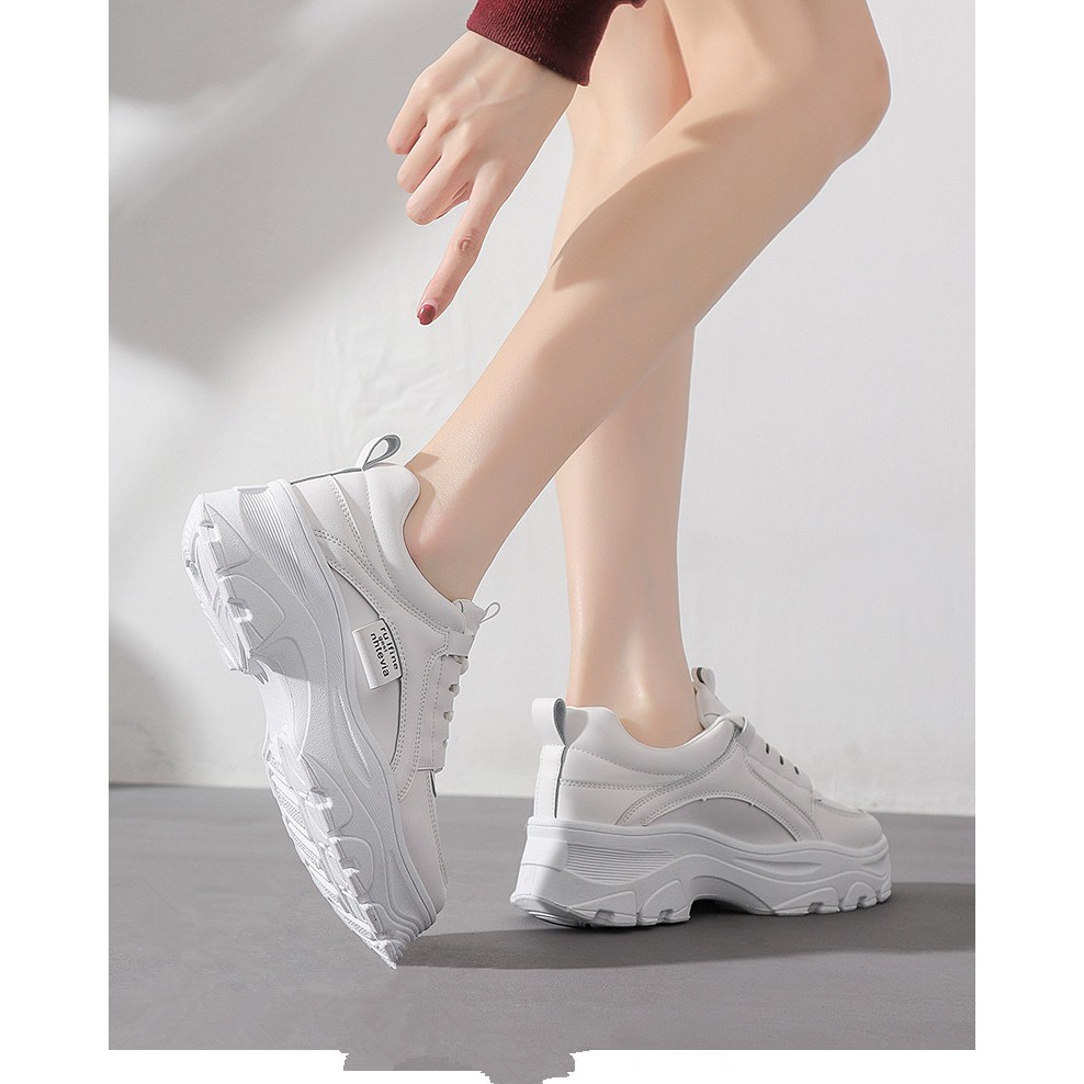 Giày nữ sneaker mẫu hot 2021 kiểu dáng hàn quốc, giày nữ đẹp đế cao 5cm BM009