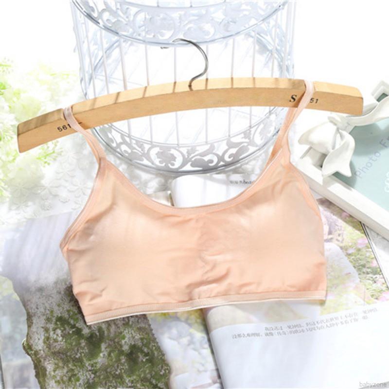 Áo lót cotton màu trơn đơn giản cho bé gái mới lớn