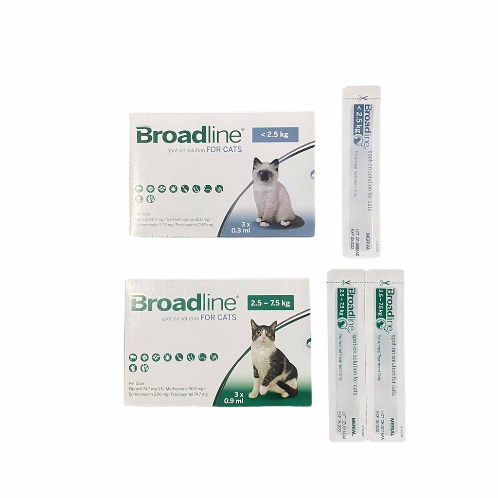 Broadline Cho Mèo Phòng-Loại Trừ Nội Ngoại Kí Sinh Trùng- 1 Tuýp