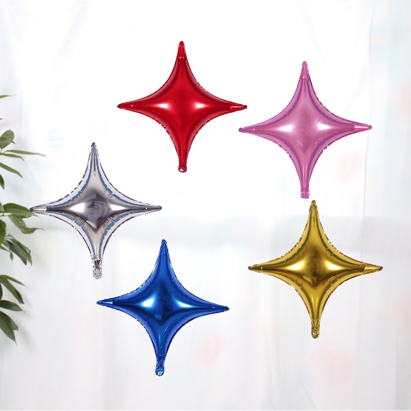 Bóng Ngôi Sao 4 Cánh Trang Trí Tiệc Sinh Nhật, Đám Cưới - Kemshop K64