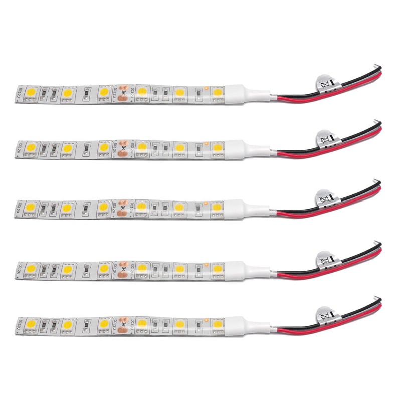 5Pcs 10Cm Waterproof White 5050 Led Strip Lights Dc 12V Boat Car