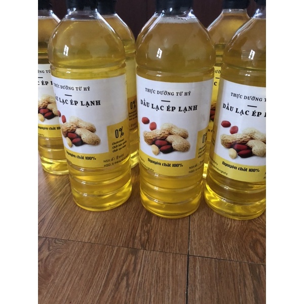 Dầu lạc  ép lạnh nguyên chất 100% Thực Dưỡng Từ Hỷ