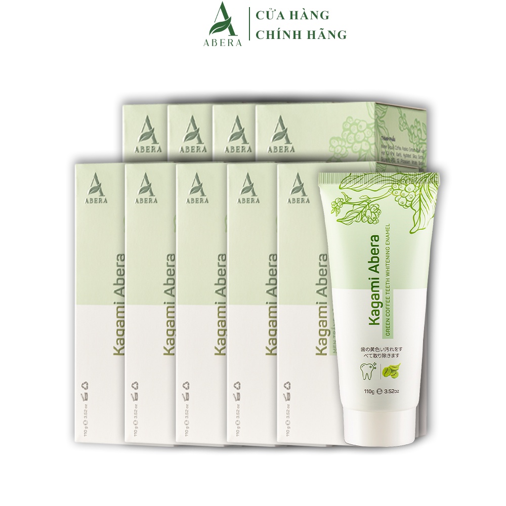Combo 9 Hộp Men Trắng Răng Kagami Abera - Giúp Răng Trắng Sáng, Đánh Bay Mọi Vết Ố Vàng Trên Răng