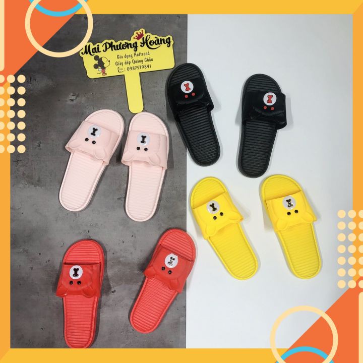 Dép gấu cute - Xinh xắn chất eva siêu êm,nhẹ chống trơn trượt (Ảnh thật shop chụp)