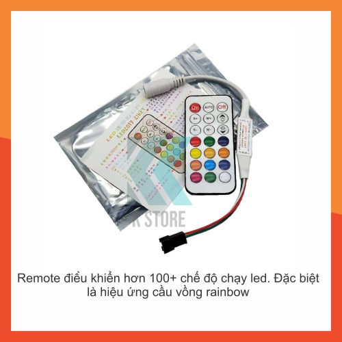 Bộ đèn LED dây dán 5050 WS2811  phủ keo chống nước - Rainbow