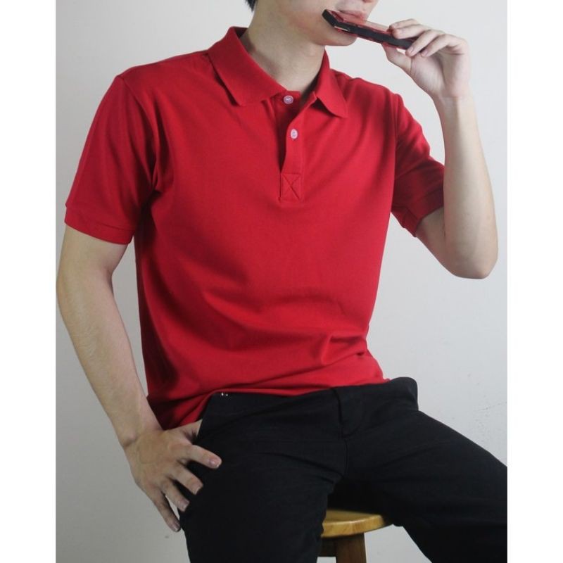 áo thun nam cổ trụ chất cá sấu thấm hút mồ hôi tốt, vải mịn | BigBuy360 - bigbuy360.vn