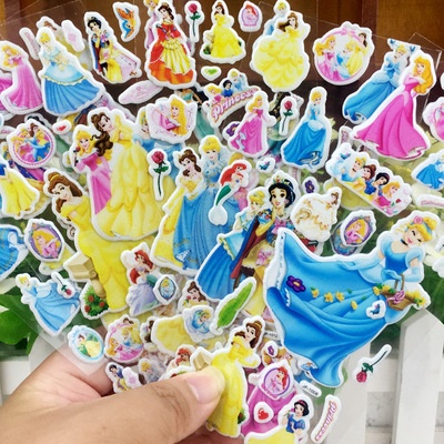 Hình dán 3D đồ chơi cho bé, sticker miếng dán trang trí hoạt hình cho bé trai bé gái 5 miếng