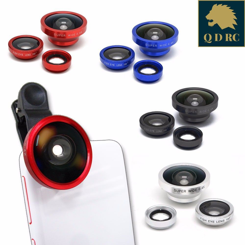 Ống kính Lens 3 in 1 Marco tele Wide Fisheye chụp hình quay phim điện thoại iphone samsung xiaomi cao cấp