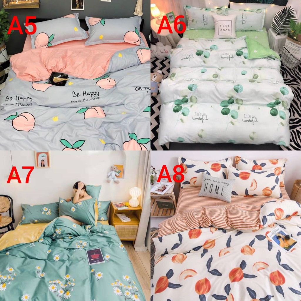 Set Chăn Ga Gối Cotton Poly Nhập Nhiều Mẫu ( Ib Chọn Mẫu)
