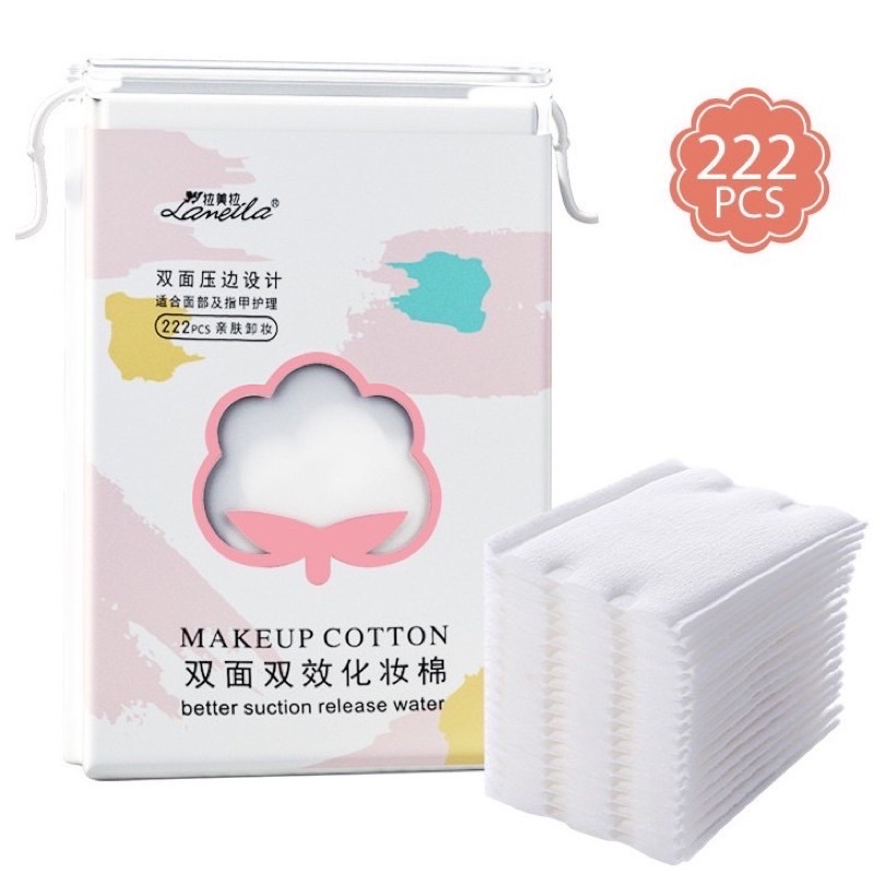 (222 miếng) Bông Tẩy Trang Mèo Cotton Siêu Dai