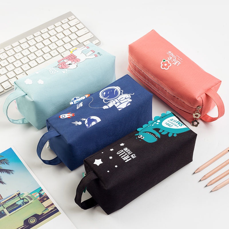Túi Đựng Bút Bằng Vải Cỡ Lớn Họa Tiết Hoạt Hình Phong Cách Nhật Bản Cho Bé
