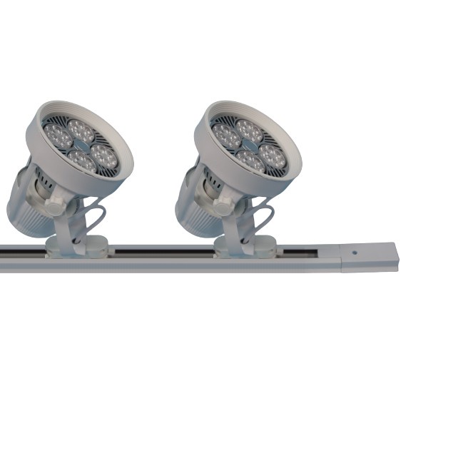 Combo 2 đèn rọi ray mắt trâu 24w + 1 thanh ray 1 mét.