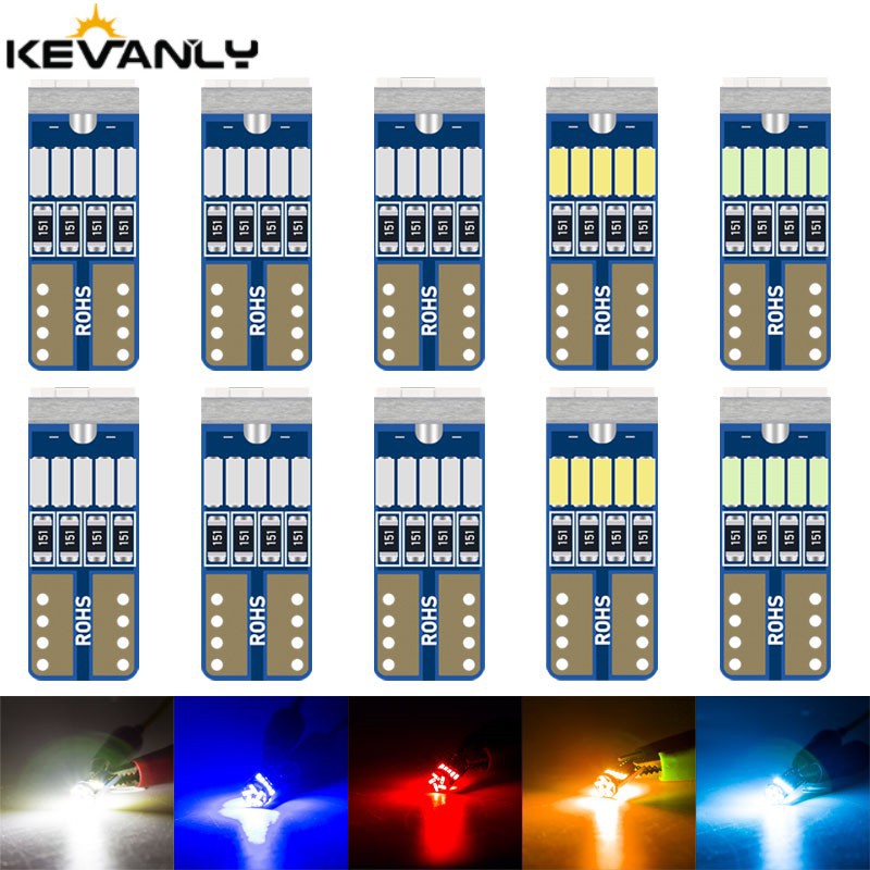 Set 10 Bóng Đèn Led T10 W5W T10 15 Led 3014smd 194 168