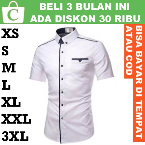 Áo Sơ Mi Trơn Túi Hộp Size Lớn Thời Trang Nam Cá Tính 3Xl XXL XL L M S XS
