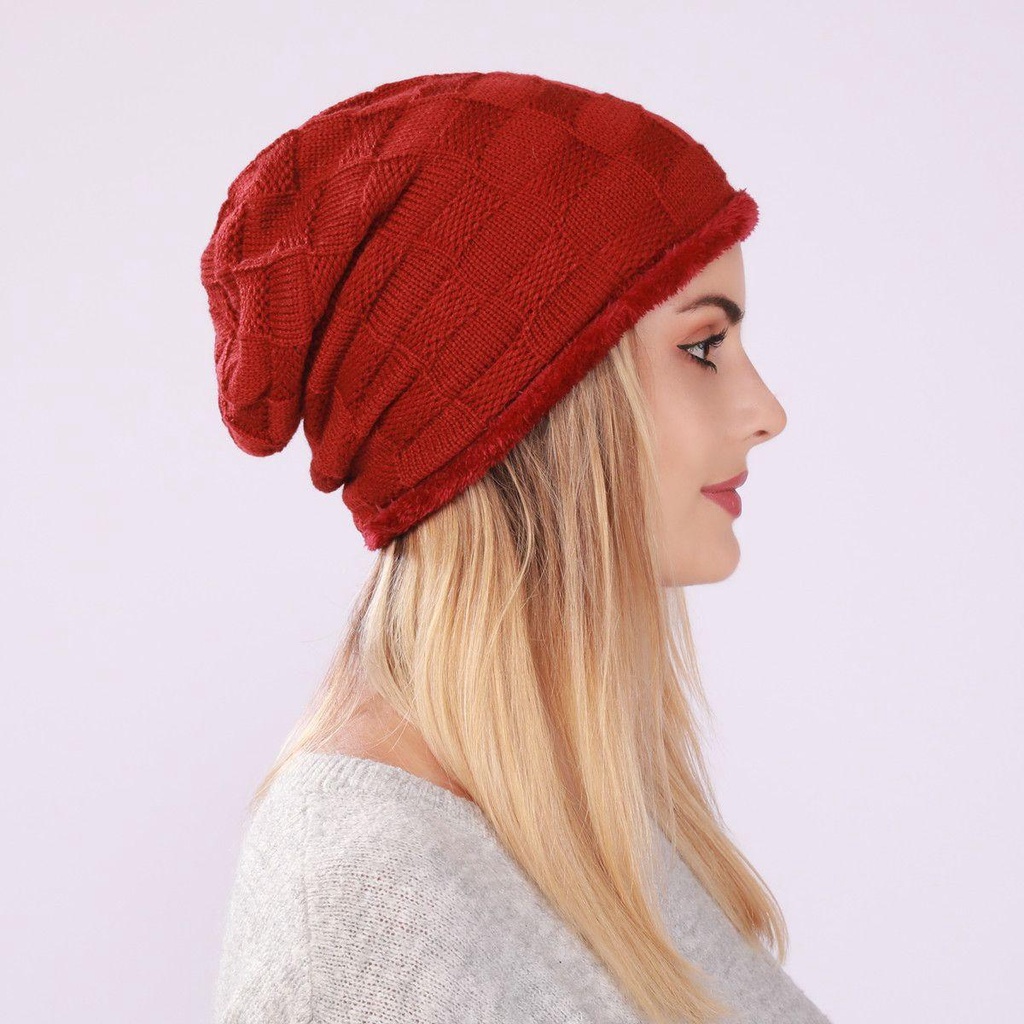 SUMU Mũ Beanie Giữ Ấm Thoải Mái Thời Trang Cho Nữ