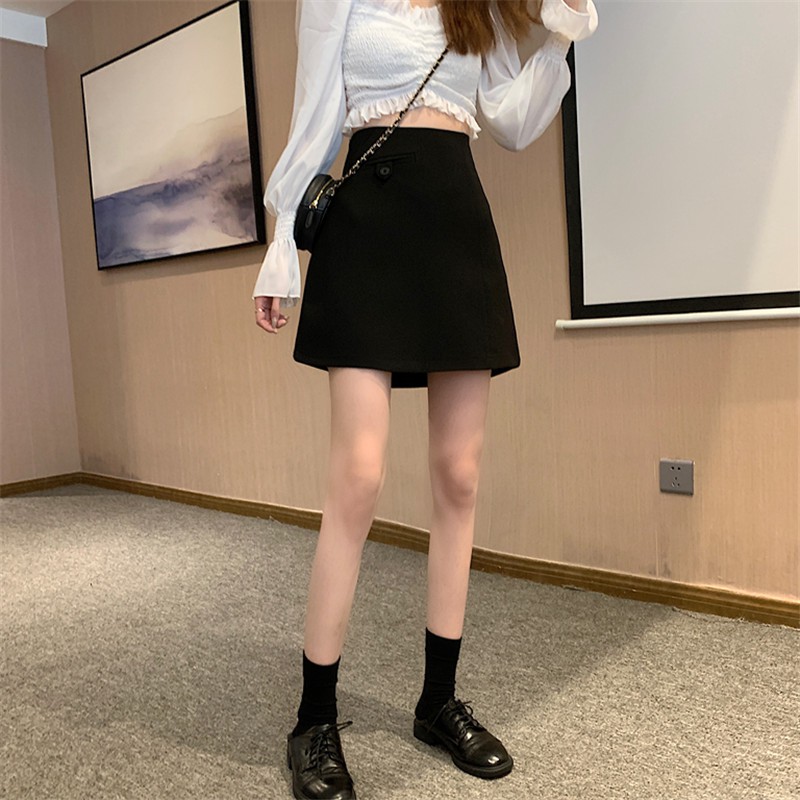 Chân Váy Chữ A Eo Cao Thiết Kế Đơn Giản Phong Cách Hàn Quốc | BigBuy360 - bigbuy360.vn