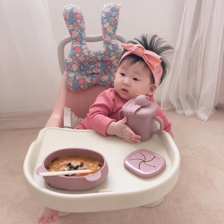 Cốc uống nước hình gấu Modui Bluemama Korea Hàn Quốc có nắp/ không nắp