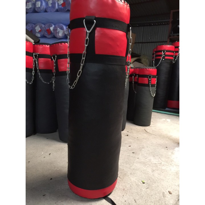 Bao cát tập đấm bốc boxing loại treo tường dài 100cm đã nhồi hoàn thiện tặng full combo 9 món phụ kiện hot (phân loại 3)