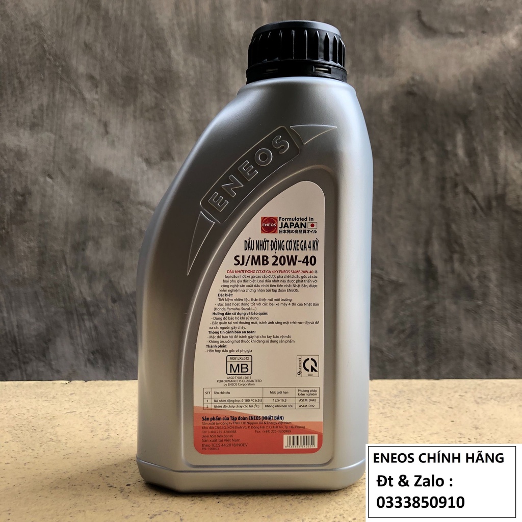 Dầu nhớt xe ga gốc khoáng ENEOS SJ/MB 20w40