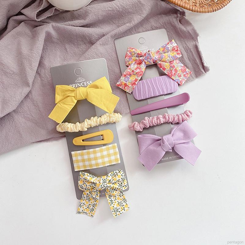 Set 5 Kẹp Tóc Nơ Xinh Xắn Cho Bé Gái