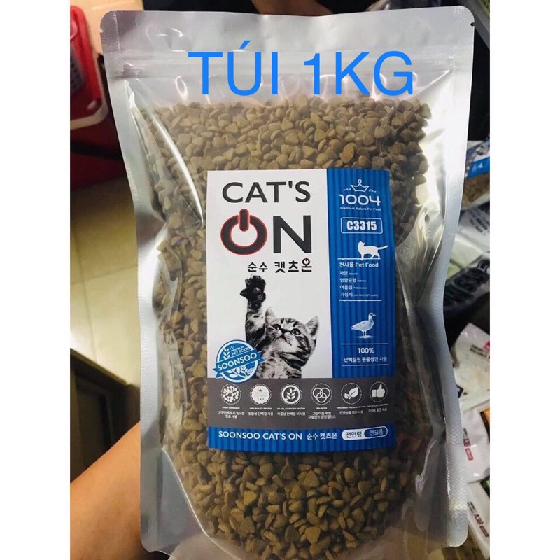 Thức ăn hạt cho mèo CAT’S ON Hàn Quốc túi 1kg