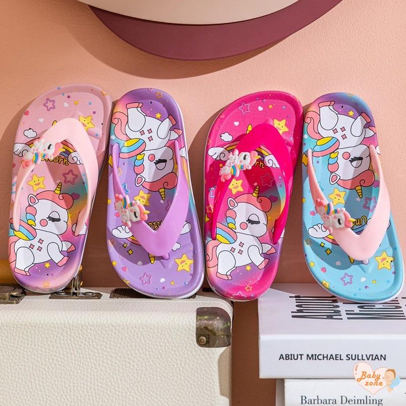 Dép Xỏ Ngón In Hình Hoạt Hình Dễ Thương Cho Bé 1-12 Tuổi