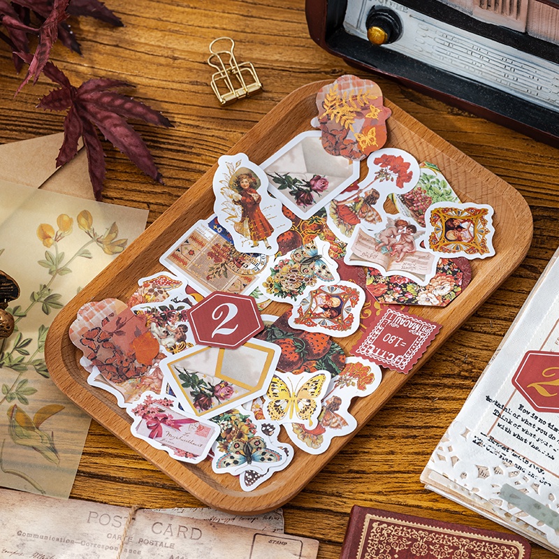 Set 40 Sticker Viên Đạn Mạ Vàng Dùng Trang Trí Sổ Tay DIY
