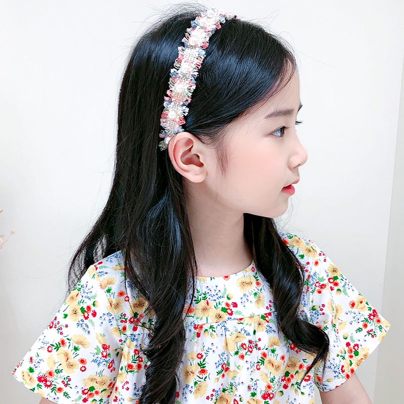 Băng Đô Vải Organza Dễ Thương Phong Cách Hàn Quốc Dành Cho Bé Gái
