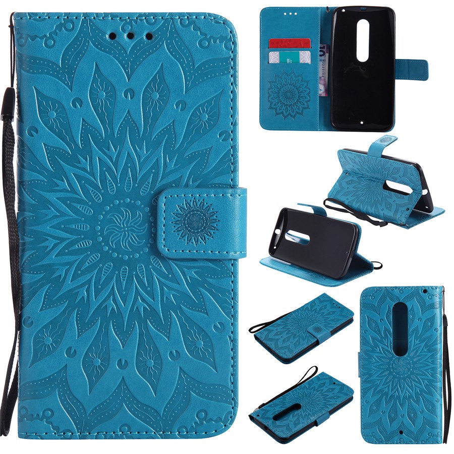 Case for Motorola Moto X Style Sunflower leather cover phone shell