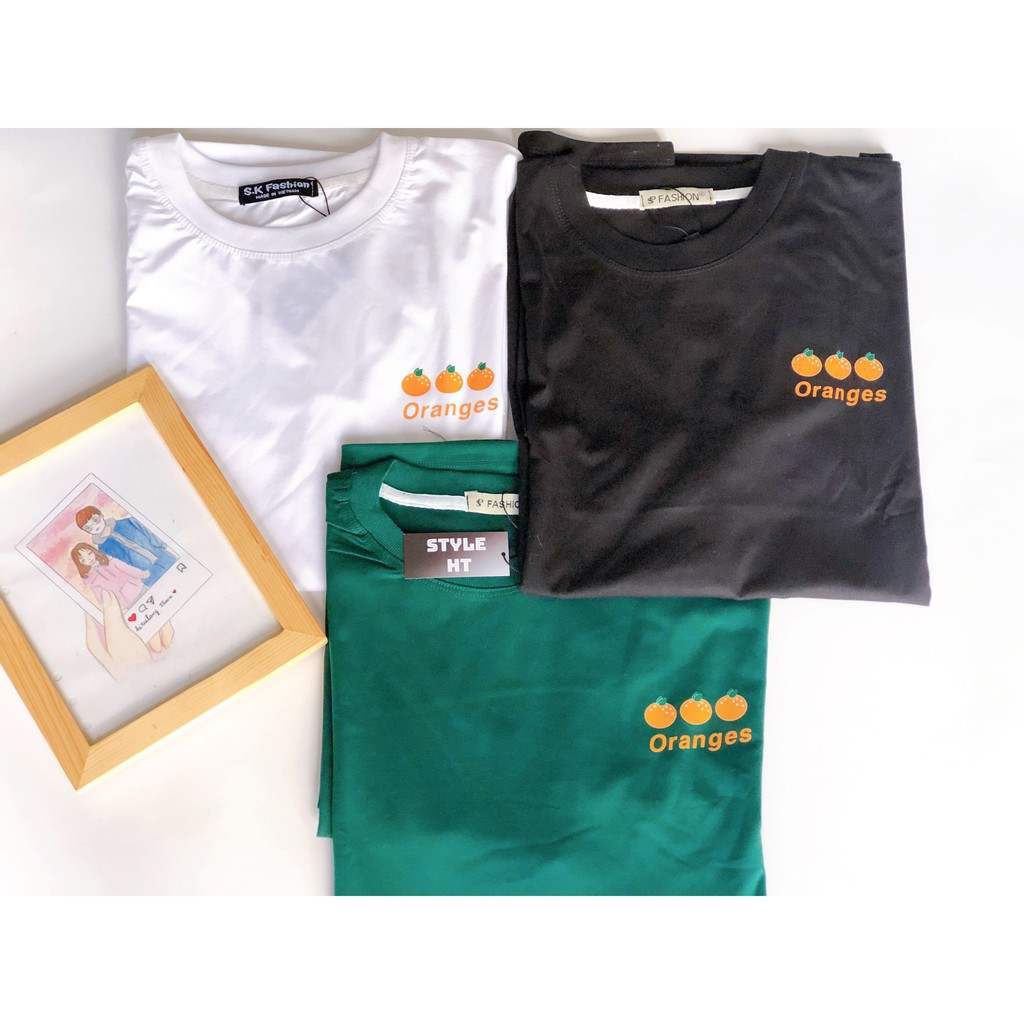 [FREE SIZE] Áo Thun Unisex Tay Lỡ From Rộng Cho Nam Và Nữ - In Chữ Oranges - Dáng Ulzzang | BigBuy360 - bigbuy360.vn