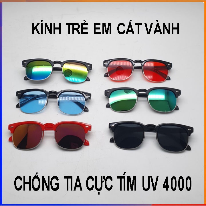 Kính mát mắt kinh râm cho bé trai bé gái chống tia UV chống bui thời trang trẻ em cá tính CL01