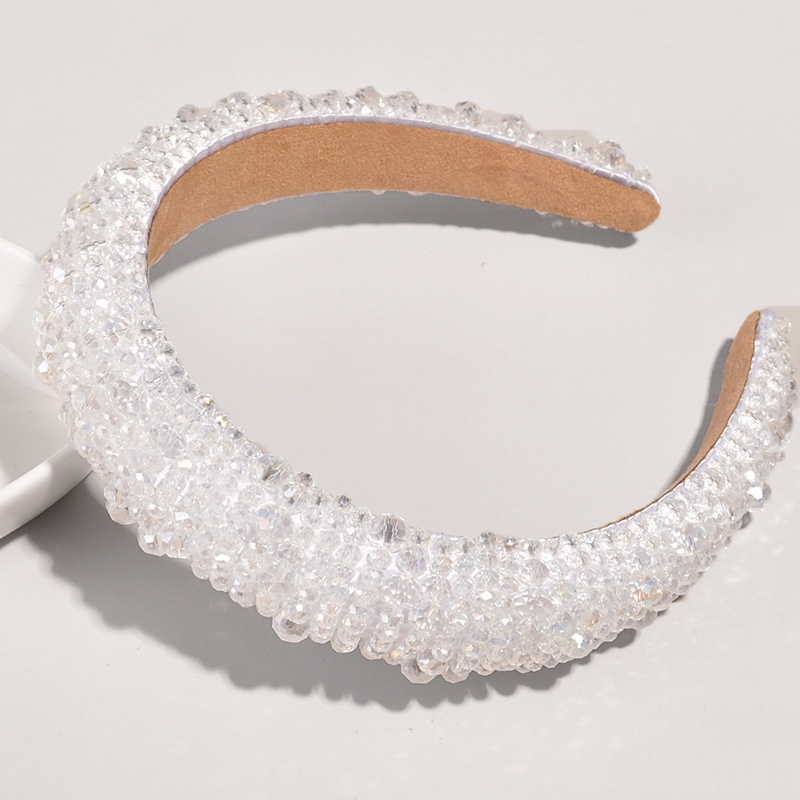 Băng Đô Cài Tóc Đính Đá Nhiều Màu Sắc Lấp Lánh Sang Trọng Cho Cô Dâu