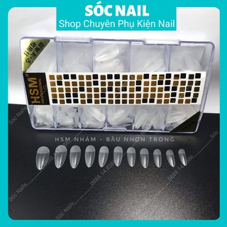 Móng Úp HSM Nhám Sẵn Phom Bầu Hạt Na Hộp 500 Móng Đủ Size