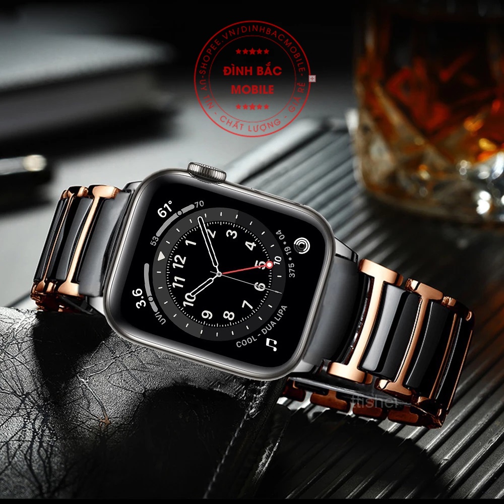 Dây đồng hồ Apple Watch cao cấp chất liệu gốm và thép không gỉ series 6/5/4/3/2/1 38mm/ 40mm / 42mm/ 44mm