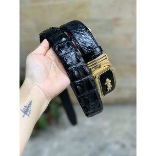 THẮT LƯNG DA CÁ SẤU SIZE 3.5cm CÁ SẤU GÒ VẤ