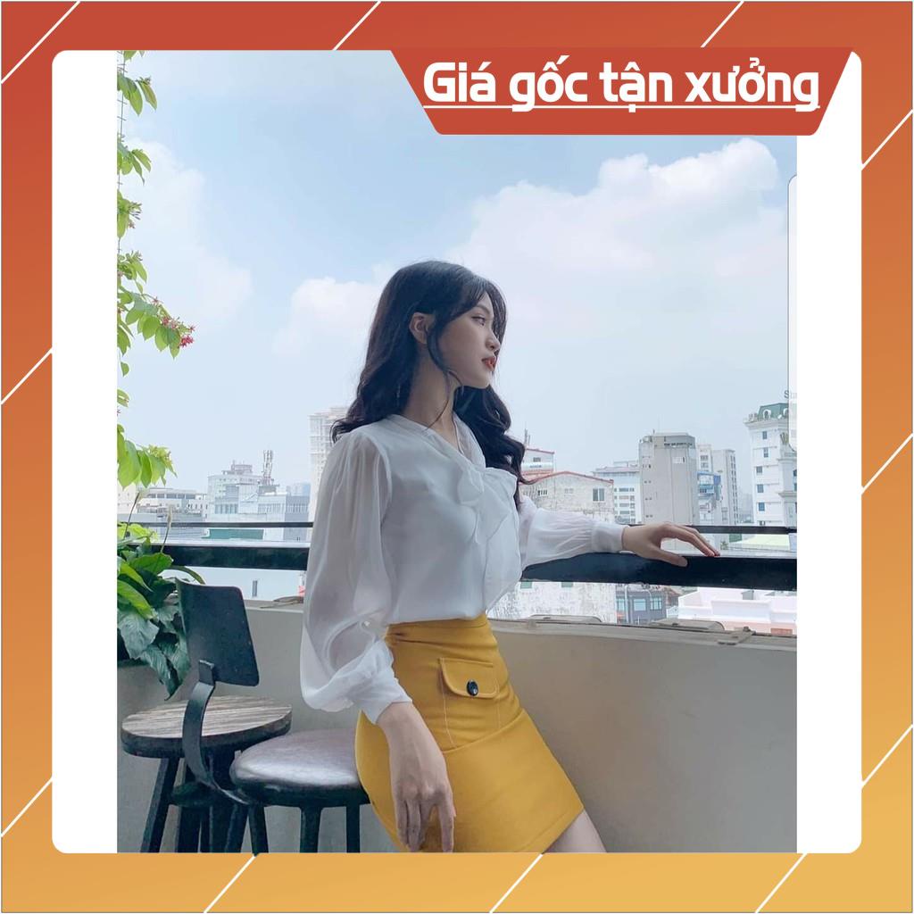 [Chất lượng số 1] Áo Sơ Mi Nữ Voan Tay Dài Cổ Thắt Nơ Thời Trang Cho Nữ đủ Size S- XL | BigBuy360 - bigbuy360.vn