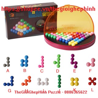 Câu đố viên bi 638 cấp độ - Mặt phẳng và kim tự tháp - IQ Puzzlia