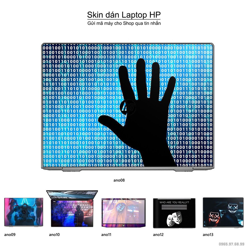 Skin dán Laptop HP in hình Anonymous _nhiều mẫu 2 (inbox mã máy cho Shop)