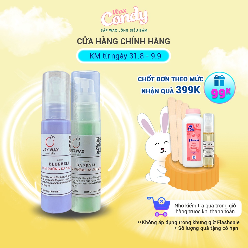 Kem dưỡng sau wax lông JAXWAX ngừa lông mọc ngược - giảm đỏ rát se khít lỗ chân lông