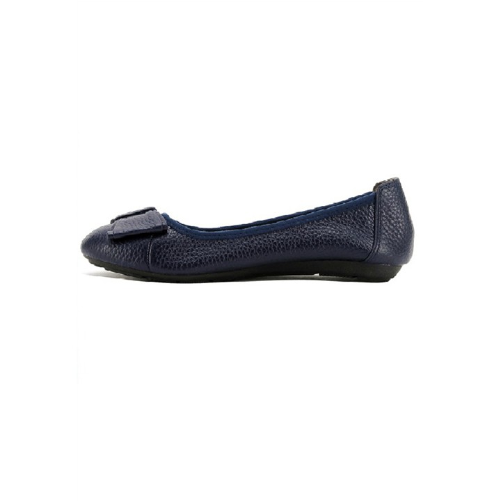 Giày nữ búp bê Huy Hoàng da bò màu xanh đen-HP7908